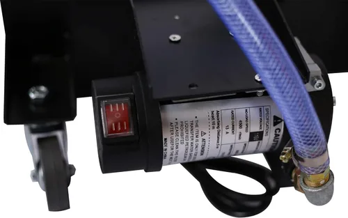 Miniatura 5 de Henf Bomba eléctrica de 20 galones de bajo perfil portátil para drenaje de aceite para camiones con mango en T y ruedas y manguera de 7 pies