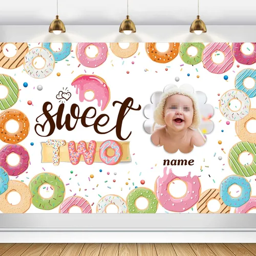 Miniatura 25 de Cartel personalizado de decoración de 2º cumpleaños con foto y nombre personalizados Personalizado-2º Coche