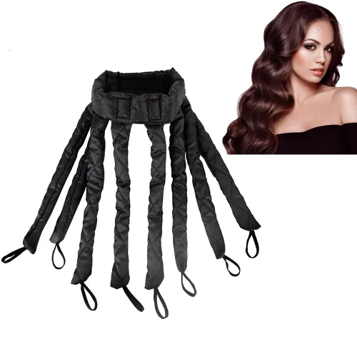 Rizador sin Calor, Nuevo Diseño de Ocho Garras Mejorado 2025 Rizos sin Calor, Puedes Dormir con los Rizadores de Cabello en Rodillos de Cabello Negro