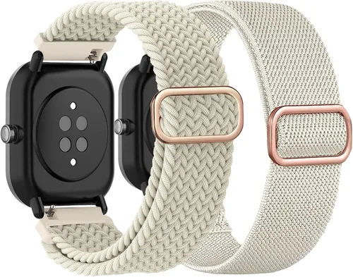 Miniatura 9 de Correas de reloj de nailon elásticas trenzadas compatibles con Amazfit Active2/GTS/GTS 2/GTS 2 mini/GTS 2e/GTS 3/GTS 4/GTS 4 mini, correas de tela