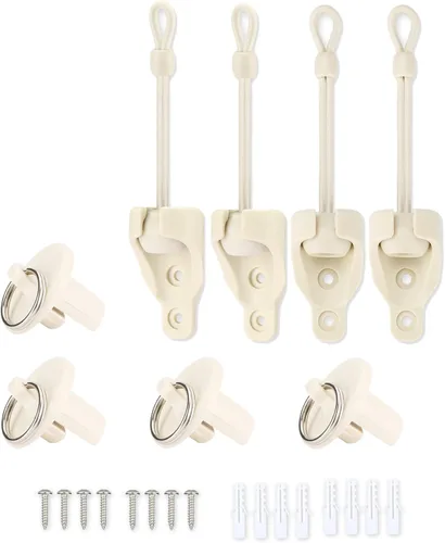 Miniatura 19 de Coolaroo - Piezas de repuesto para atar sombra y tapa de extremo con kit de anillo, resistencia a la intemperie, compatible con persianas