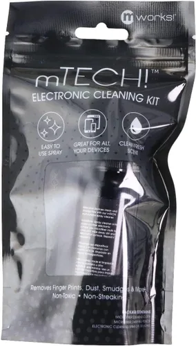 Miniatura 7 de mTech! Kit de limpieza electrónica con botella de spray y paño [tamaño de viaje] Kit de limpieza de pantalla para teléfonos inteligentes, tabletas