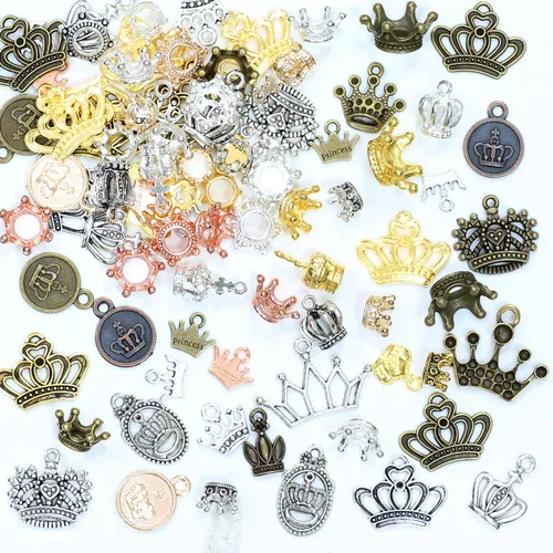Miniatura 18 de stino 100 G Mixed Style Metal Charms for Jewelry Making, Bulk Silver & Gold Plated, for Bracelet, Necklace, Earrings DIY Crafts