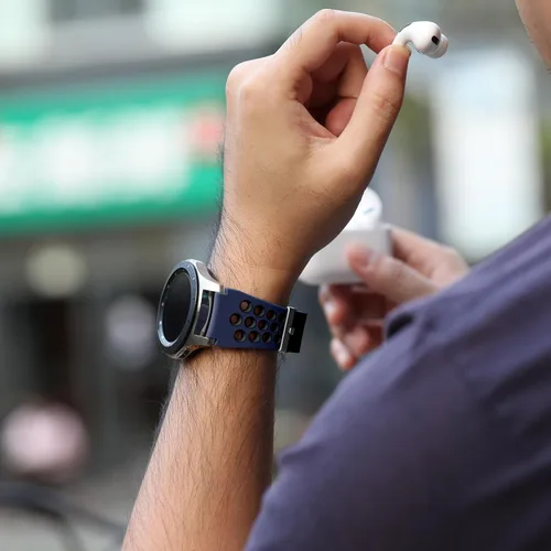 Miniatura 5 de Lerobo - Correas compatibles con Samsung Galaxy Watch 46 mm/Gear S3 Frontier, Correa clásica/Galaxy Watch 3. Correa de 45 mm, 22 mm de silicona