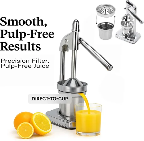 Miniatura 5 de Prensa de jugo de hierro fundido, exprimidor de prensa manual, exprimidor manual de hierro fundido para hacer jugo fresco de limón y naranja, fácil