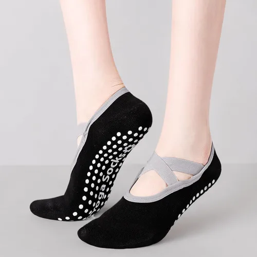 Miniatura 7 de Calcetines de yoga con agarre antideslizante para mujer, talla única, para fitness, deporte, danza de calcetines
