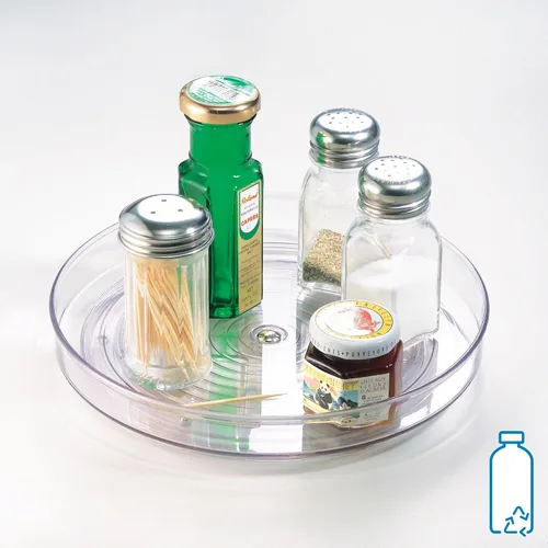 Miniatura 3 de iDesign Organizador Lazy Susan de 9 pulgadas, plato giratorio pequeño Lazy Susan para armario o despensa, transparente Tocadiscos pequeños