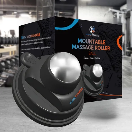 Miniatura 7 de PRIME Fitness Bola de masaje montada en la pared Terapia de frío Masajeador de espalda Cryo Stick Alivia el dolor muscular (masajeador 360)