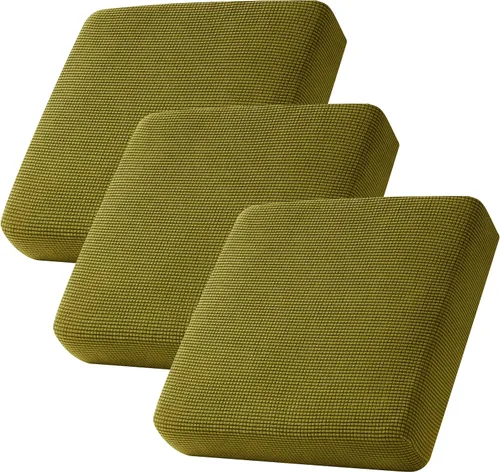 Miniatura 44 de CHUN YI - Funda elástica de cojín para sofá biplaza, funda de asiento de sofá con tela jacquard de elastano (mediana, color marfil blanco)