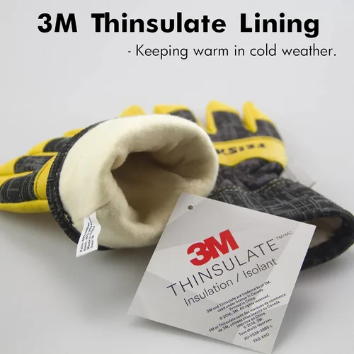 Miniatura 3 de Kids Winter Gloves, 3M Thinsulate Lined Warm Insulated Toddler Work Gloves with Soft Sheepskin for Cold Weather