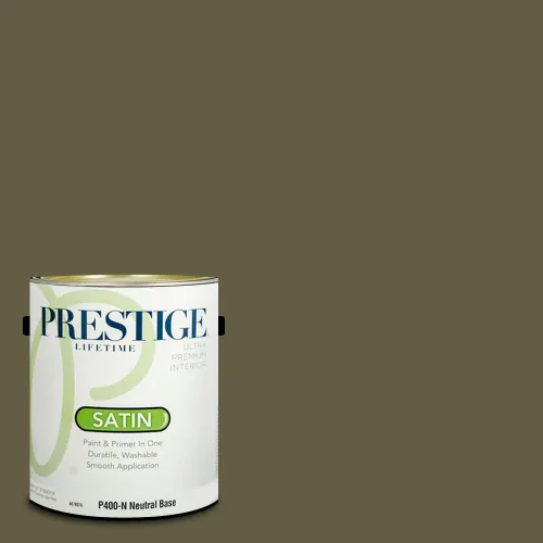 Miniatura 75 de Prestige Paints - Pintura exterior e imprimación en uno, 1 galón, plano, compatibilidad comparable con el color menta «Whipped Mint» de Behr