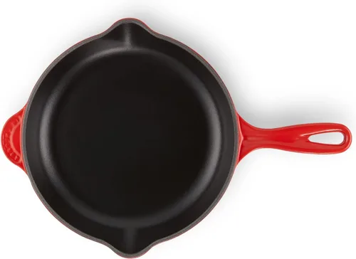 Miniatura 2 de Le Creuset Sartén clásica de hierro fundido esmaltado, 9 pulgadas, color cereza