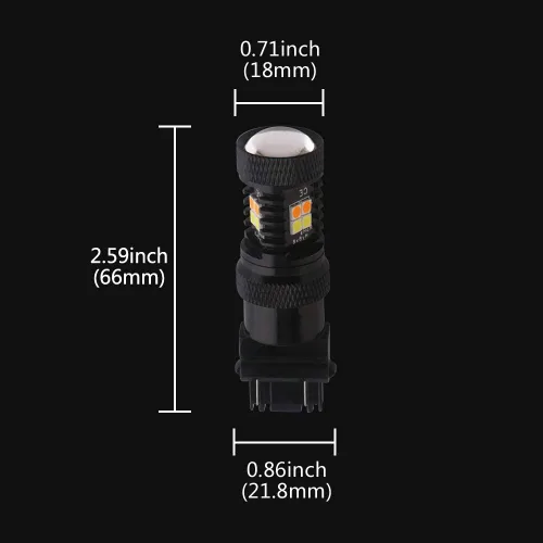 Miniatura 2 de GLL 1157 3030 16 SMD ámbar / blanco interruptor de luz de giro LED bombillas 4 W 12 V LED super brillante 800 lúmenes 6000 – 6500 K luz de freno