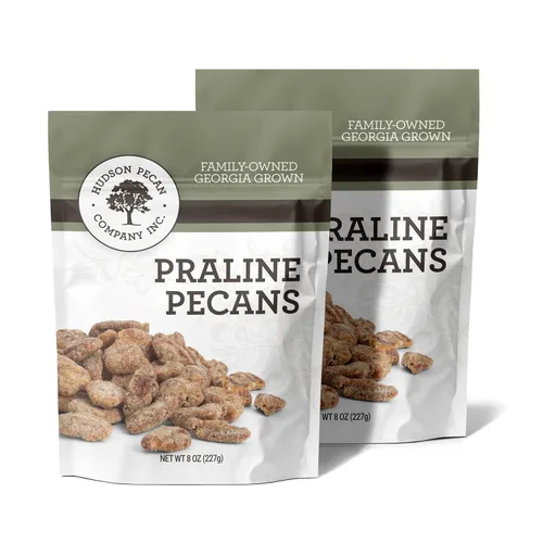 Miniatura 10 de HUDSON PECAN COMPANY: Nueces pecanas de Georgia tostadas con praliné Delicia gourmet confitada, dulzura sureña irresistible