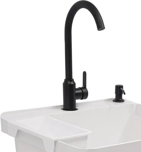 Miniatura 6 de Fregadero utilitario, fregadero de lavandería independiente, bañera de lavandería que ahorra espacio, fregadero portátil, lavabo de mano para Blanco