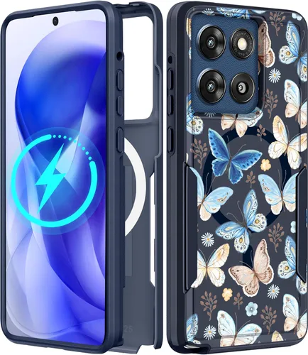 Miniatura 16 de Funda para Moto G 5G 2024 – Compatible con MagSafe para mujeres y niñas, bonita funda protectora magnética para teléfono, diseño femenino Kawaii
