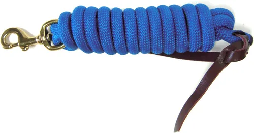 Hamilton Cowboy - Cuerda trenzada de polietileno para entrenamiento de caballos con botón de cuero y broche de perno, 10 pies de largo por 5/8
