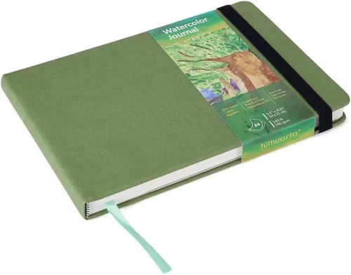 Miniatura 12 de tumuarta Cuaderno de Acuarela Cuadrado, 5.5x5”, 140 LB, 300 GSM, Papel de Algodón, Prensado en Frío, 24 Hojas, 48 Páginas, Libros de Papel de Gris