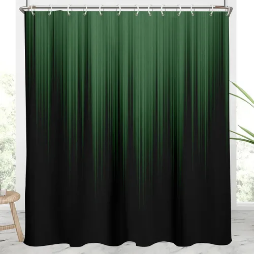 Miniatura 42 de AAtter - Cortina de ducha negra y gris con arte abstracto ombre gótico gótico estético para hombres, extra larga XL grande, de tela para decoración
