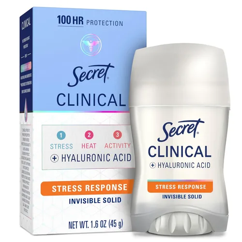Miniatura 12 de Secret Clinical Strength Antiperspirant Deodorant para mujeres, 3X Protección contra el estrés, 72 horas de protección contra el sudor y el olor