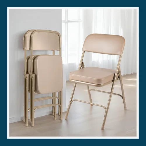 Miniatura 10 de OEF Furnishings Serie OEF3200 Sillas plegables de vinilo de alta calidad, resistentes, de grado industrial, asiento ultra acolchado de 2 pulgadas