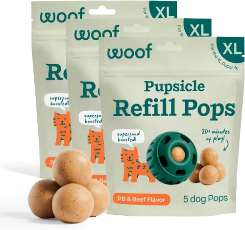 Miniatura 26 de Recargas de paleta para cachorros WOOF, deliciosas golosinas para perros de larga duración, recargas de paleta para perros pre-hechas, ingredientes