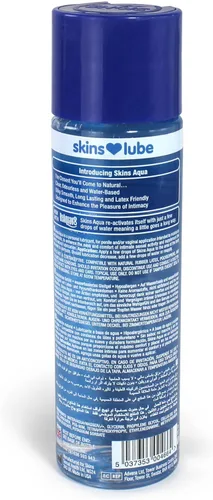 Miniatura 3 de Skins Lubricante a base de agua Aqua - Disfruta de una intimidad natural duradera con lubricante hipoalergénico de 4.4 onzas