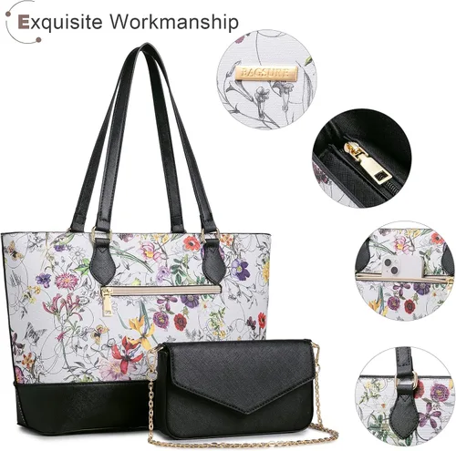 Miniatura 7 de 4 piezas de bolsos de moda para mujer, carteras, bolsos de hombro, bolsos de mano casuales, bolsos cruzados, juego de bolsos de regalo para damas
