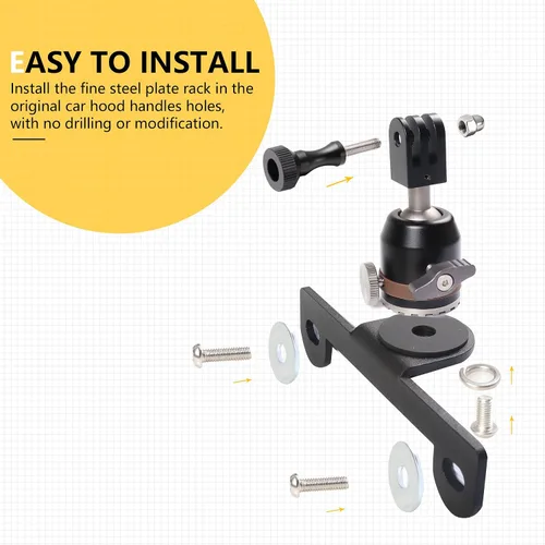 Miniatura 7 de Soporte de montaje de cámara de acción GoPro para Ford Bronco 2021 2022 2023 2024 2025 Accesorios exteriores de 2/4 puertas Capó Miras de sendero