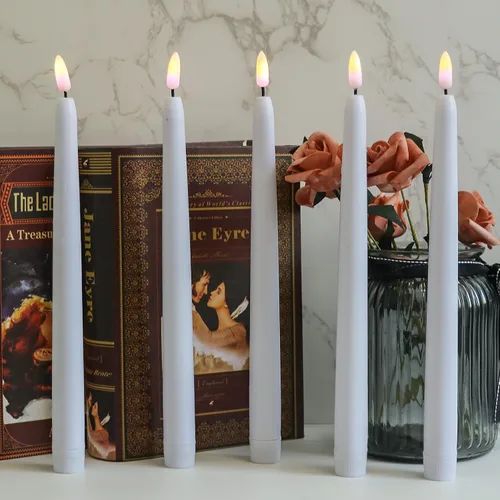 Miniatura 4 de Velas alargadas decorativas sin llama, con control remoto y temporizador