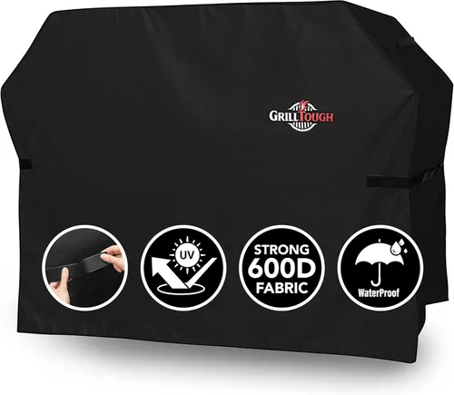 GrillTough - Funda para parrilla resistente para barbacoa al aire libre, 72 pulgadas – Resistente al agua, a la intemperie, a los rayos UV y a la