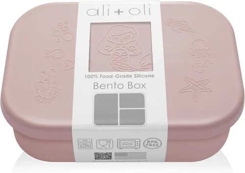 Miniatura 10 de Ali+Oli Caja de Bento de Silicona (Azul) Lonchera para Niños, Pequeños, Preescolares y Adultos Sin BPA y a Prueba de Derrames Ideal para Escuela