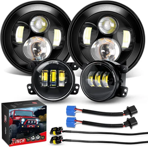 Miniatura 10 de Nilight Conjunto de Luces LED de Niebla de 4 Pulgadas Compatible con 2007 2008 2009 2010 2011 2012 2013 2014 2015 2016 2017 2018 Jeep Wrangler JK