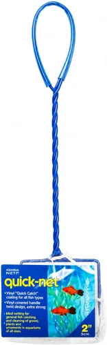 Miniatura 12 de Penn-Plax Quick-Net Aquarium Fish Net - Fine Mesh, Vinyl-Covered Braided Handle - Small Aquarium Cleaning Tool for Gentle Fish Handling - Use in