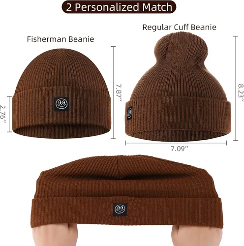 Miniatura 6 de Gorro para hombre con gorro de invierno con sonrisa, unisex, de punto, suave, cálido, con puños