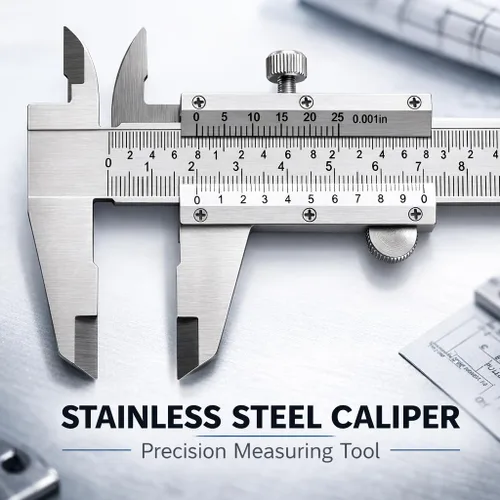 Miniatura 8 de Calibrador Vernier, 0-6 pulgadas/0-150 mm, micrometro manual, calibrador de acero inoxidable, 0.02 mm/0.001 pulgadas de alta precisión, herramienta