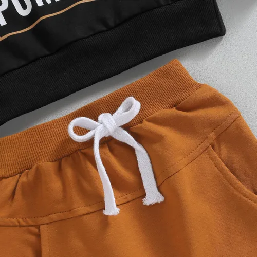 Miniatura 6 de Ropa para el día de San Valentín para bebé, sudadera de manga larga con letras, pantalones deportivos elásticos para otoño e invierno