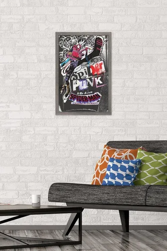 Miniatura 2 de Marvel Spider-Man: Across The Spider-Verse - Póster de pared de una hoja de Spider-Punk, 22.4 pulgadas de largo x 14.7 pulgadas de ancho, versión