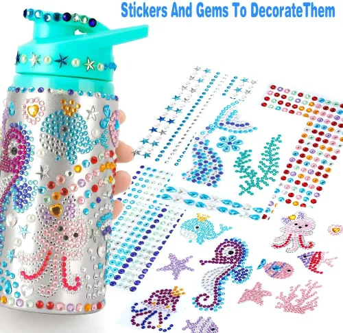 Miniatura 5 de Regalo de graduación para niños, decora tus propios kits de botellas de agua para niñas de 4 5 6 7 8 9 10 a 12 años de edad, regalos para niñas