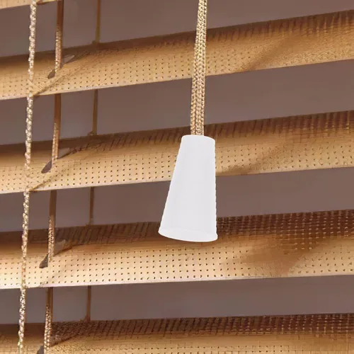 Miniatura 7 de SEWACC Perillas de cordón para ciegas, 15 piezas de cordón de plástico blanco con borlas, pomos para persianas romanas o persianas, cortinas
