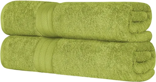 Miniatura 48 de Superior Juego de 2 toallas de baño de fibra larga 100% algodón peinado de 27.64 oz/m², para baño, ducha, cocina, súper suave, afelpado, altamente