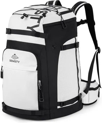 Miniatura 13 de Bolsa para botas de esquí, 55L/70L, impermeable, para esquí y snowboard, mochila de viaje para esquí, snowboard, casco de esquí, gafas, guantes