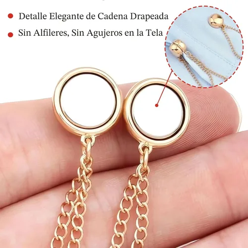 Miniatura 5 de FJW Clips de ropa multifuncionales: clips magnéticos para dobladillo para camisas y dobladillos ligeros, clip de estilo sin alfileres para bufanda