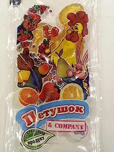 Miniatura 2 de Gallo de caramelo duro importado en palo "Petushok Lollipops" (paquete de 10)