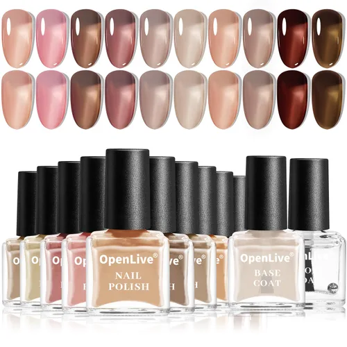 Miniatura 8 de OpenLive Juego de esmaltes de uñas de perfume de 20 colores, rojo, rosa, morado y verde, juego de esmaltes de uñas de secado rápido para mujeres