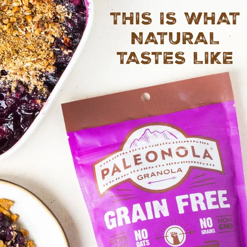 Miniatura 5 de Paleonola Chocolate Fix Granola sin granos, bolsa resellable de 10 onzas (paquete de 3), granola paleo sin grano mezclada con arándanos secos