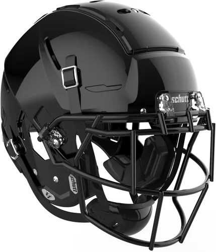 Schutt F7 2.0 Casco de Fútbol Americano Universitario - Hombres, Niños (14+) - Blanco Brillante Moldeado, Negro - Mediano - Fútbol NCAA - Exterior