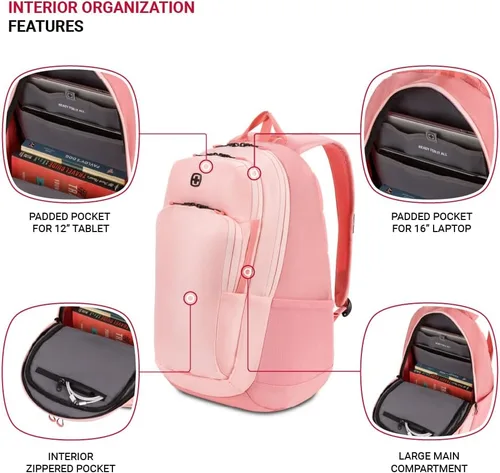 Miniatura 4 de SwissGear Mochila para laptop, Azul marino jaspeado