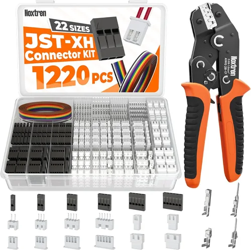 Miniatura 9 de JST-PH Kit de conectores de 0.079 in y JST-SYP de 0.098 in con herramienta de crimpado de trinquete AWG28-17, juego de terminales de cable de 21