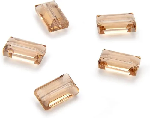 Miniatura 9 de 25 piezas Adabele cuentas austriacas de cristal facetado de 14 mm, rectangulares sueltas, amatista, compatibles con cristales Swarovski Preciosa
